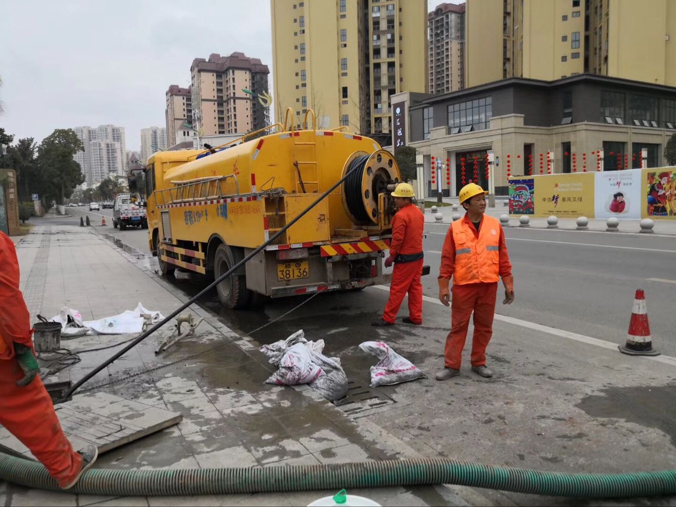 沅陵排污管道清淤-管道清洗